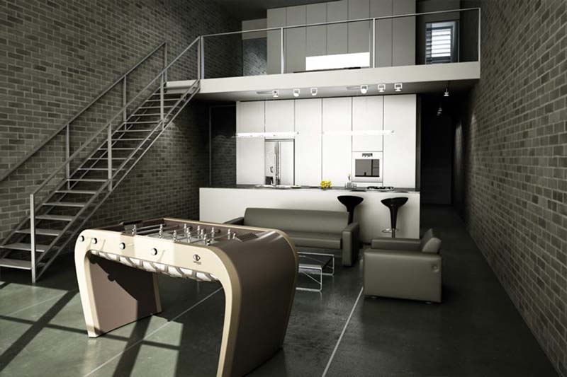 Blackball Foosball Table Beige At Home