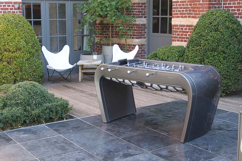 Blackball Foosball Table Gray Outdoor