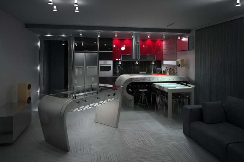 Blackball Foosball Table Gray At Home