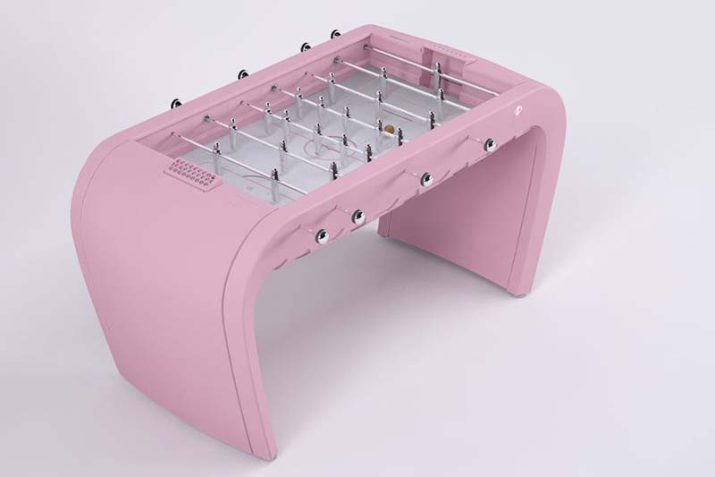 Blackball Foosball Table Pink Full View