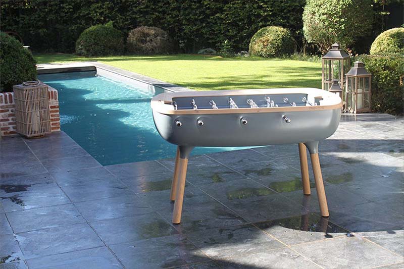 Babyfoot Toulet The Pure Foosball Table Gray Outside