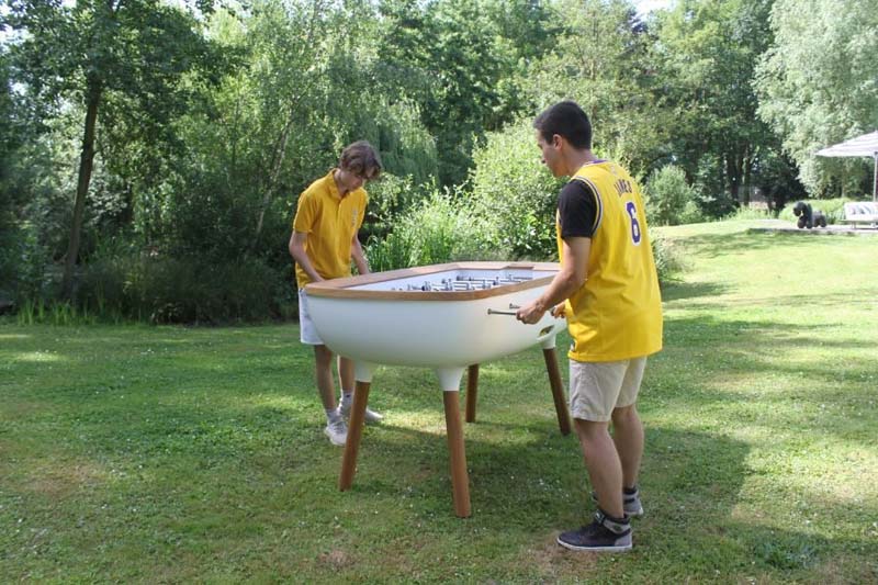 Babyfoot Toulet The Pure Outdoor Foosball Table In Garden