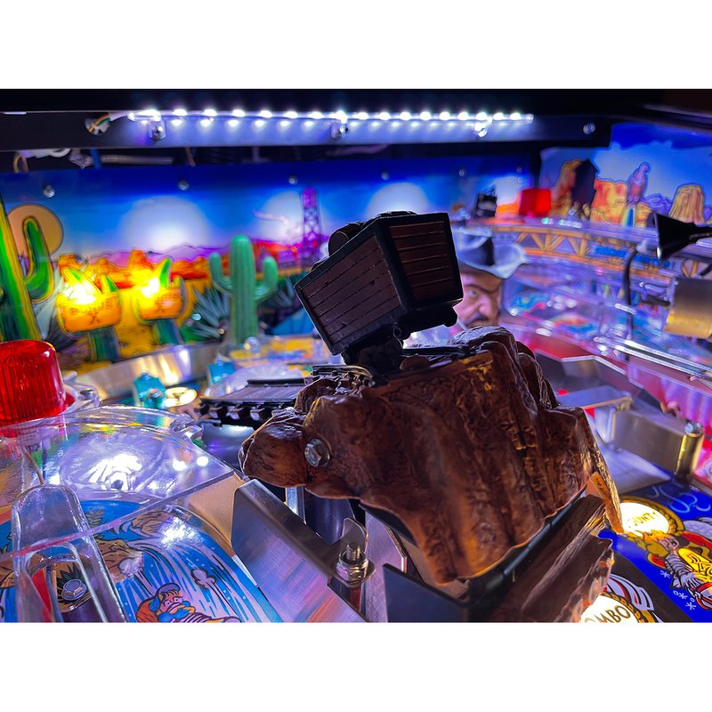 Chicago Gaming Cactus Canyon Remake Special Edition pinball machine commercial coin-operated playfield overview with lit ramps and targets image