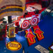 Chicago Gaming Pulp Fiction commercial pinball machine playfield showing red target buttons and arrow inserts during gameplay image