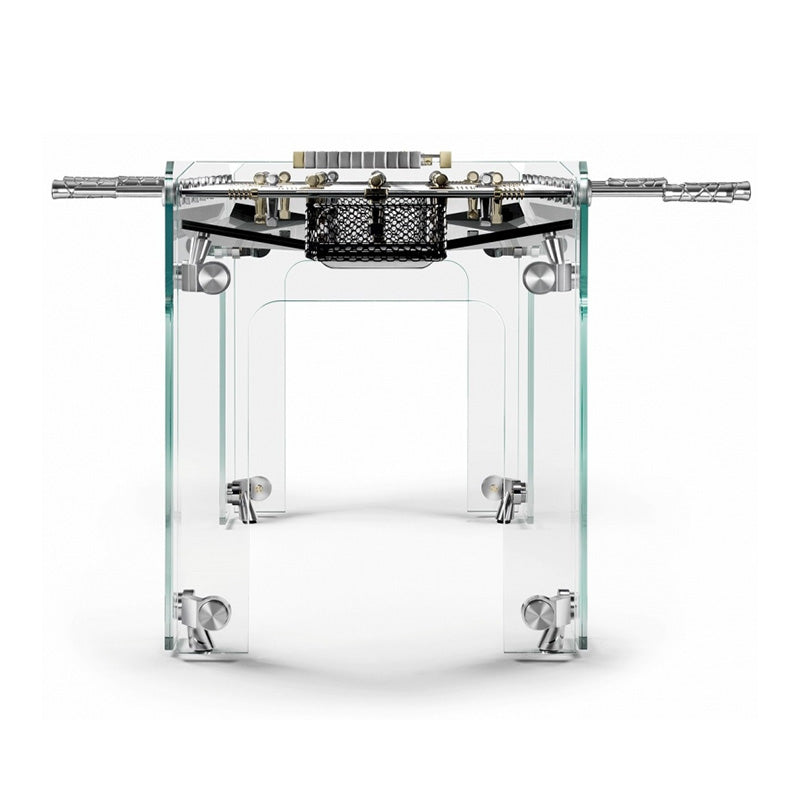 Teckell Cristallino Gold 24K Foosball Table Front ViewCristallino Gold 24k Limited Edition Foosball Front View