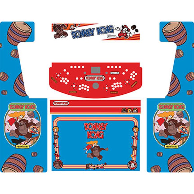 Donkey Kong Retro-Cade Classic Full-Size Arcade Cabinet Art Package