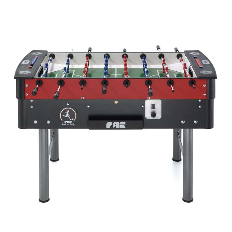 FAS Pendezza Mundial Red-Black Foosball Table Side View Image