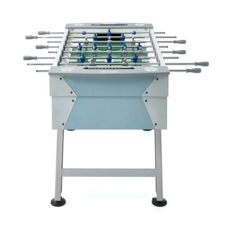 FAS Pendezza Rainbow Turquoise-Grey Foosball Table Front View Image