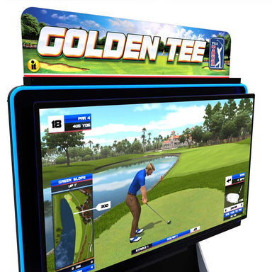 Incredible Technologies Golden Tee PGA Tour Deluxe Monitor And Top Panel