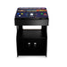 Incredible Technologies Arcade Collection GO portable arcade cabinet, home model, front view showing control panel with joystick and buttons above black cabinet base with storage.