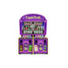 Alan-1 Liquid Death arcade redemption game, Deluxe configuration, straight on front view, showing the 65 inch screen, the illuminated Liquid Death header, the four tap handle joysticks and the RGB LED fill up tubes.