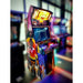 Alan-1 Missile Command Recharged Pro home arcade machine cabinet shown from front angle displaying illuminated screen and control panel in arcade room setting