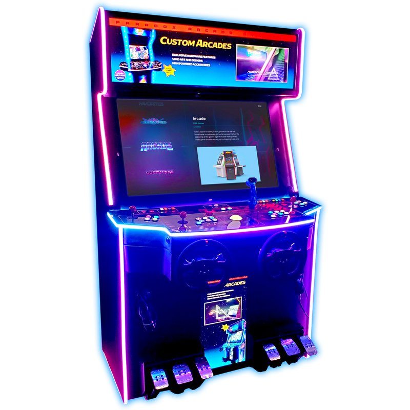 paradox arcades falcon v2.0 xl 4 player arcade cabinet full view 6