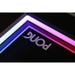 Atari PONG Mechanical Table Home Edition, close-up of PONG logo with glowing corner edge.