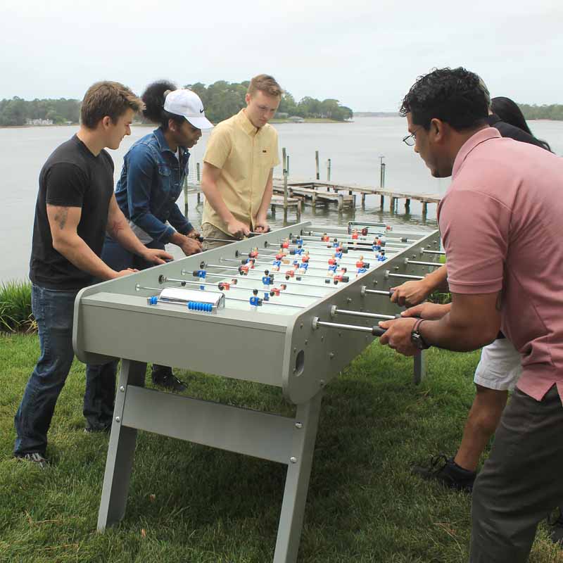 Rene Pierre Tahiti Six People Foosball In Garden