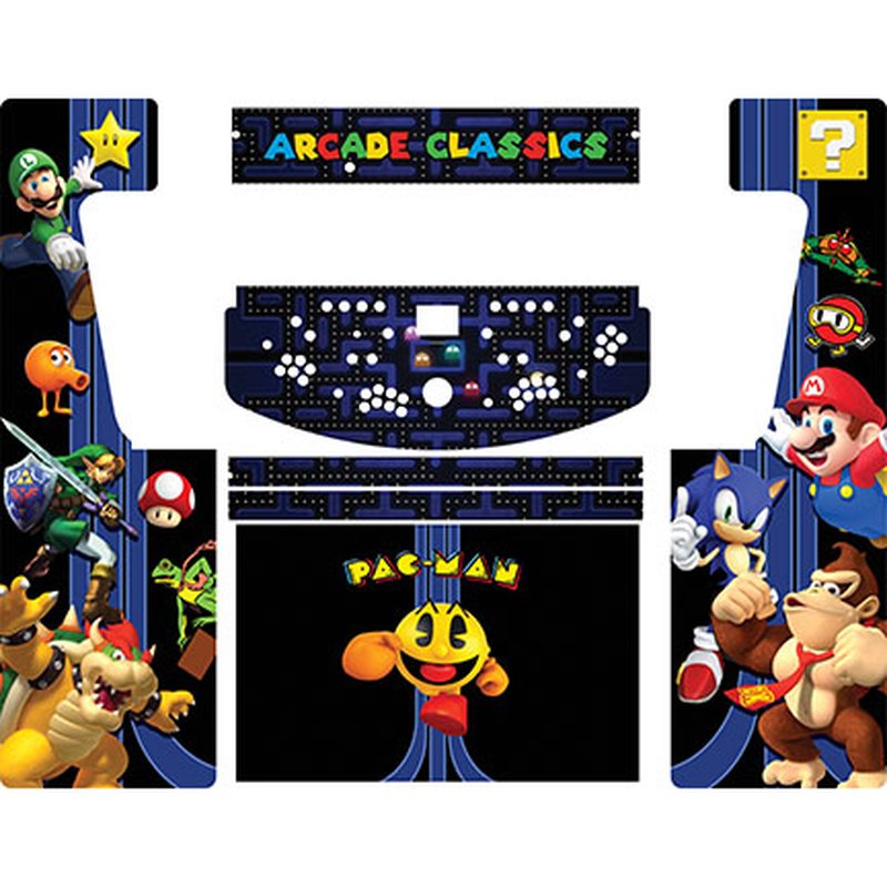 Pac-Man Retro-Cade Classic Full-Size Arcade Cabinet Art Package