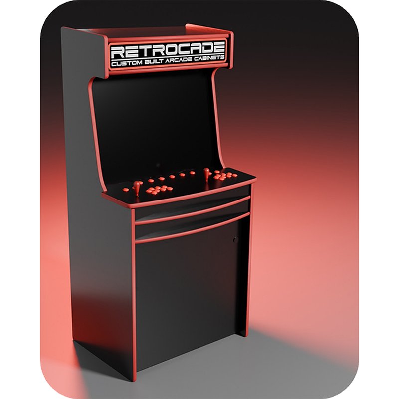 Retro-Cade 2-Player Classic Full-Size Arcade Cabinet Art Full View Image