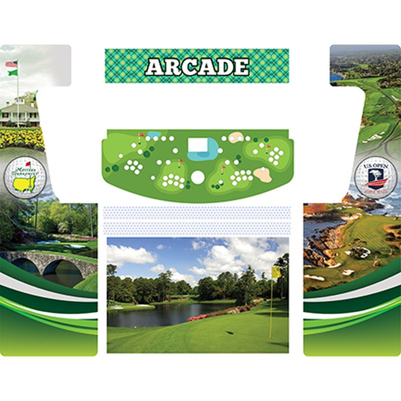 Golf Retro-Cade Classic Full-Size Arcade Cabinet Art Package