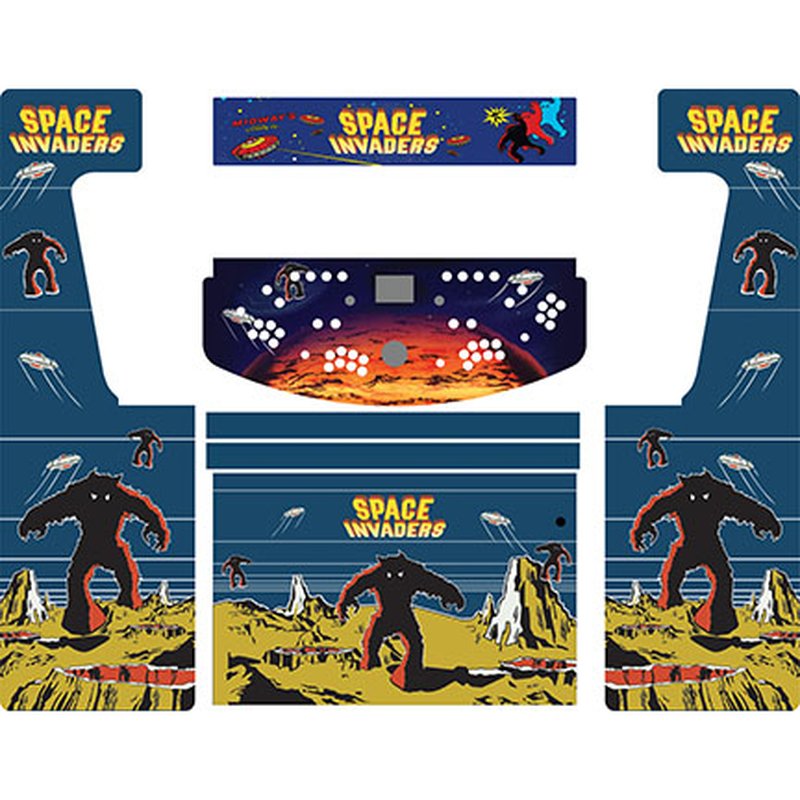 Space Invaders Retro-Cade Classic Full-Size Arcade Cabinet Art Package