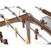Teckel 90 Degree Minuto Walnut Foosball Top View